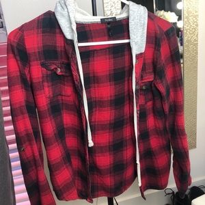 Nollie hooded flannel